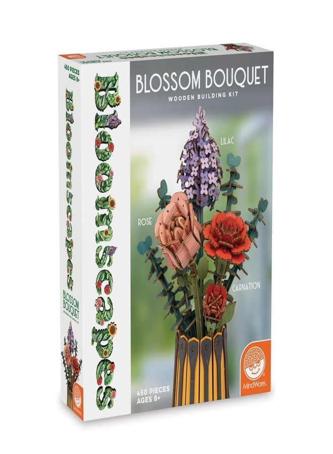 MindWare Bloomscapes Blossom Bouquet Wooden Flower Building Kit - Ages 8 and Up - Image 1